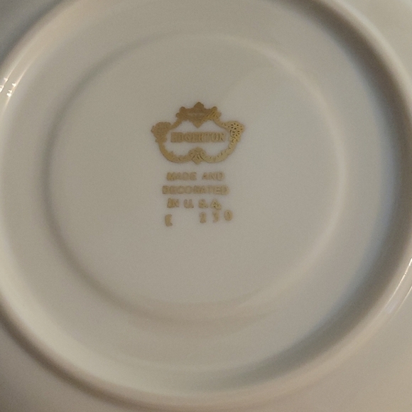 3/$30 EDGERTON Vintage Porcelain Pastel Pink Floral Saucer Plate - Picture 2 of 4